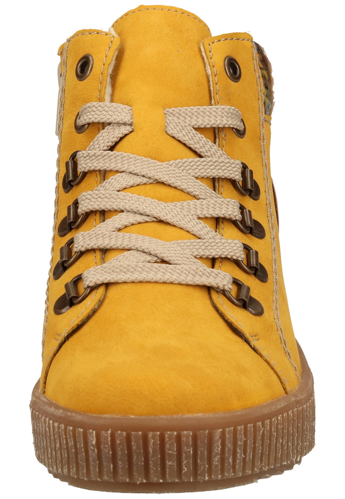 Rieker Sneaker Lederimitat Gelb Warmfutter - surf4shoes
