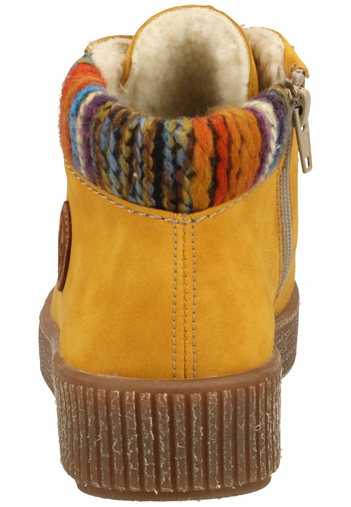 Rieker Sneaker Lederimitat Gelb Warmfutter - surf4shoes