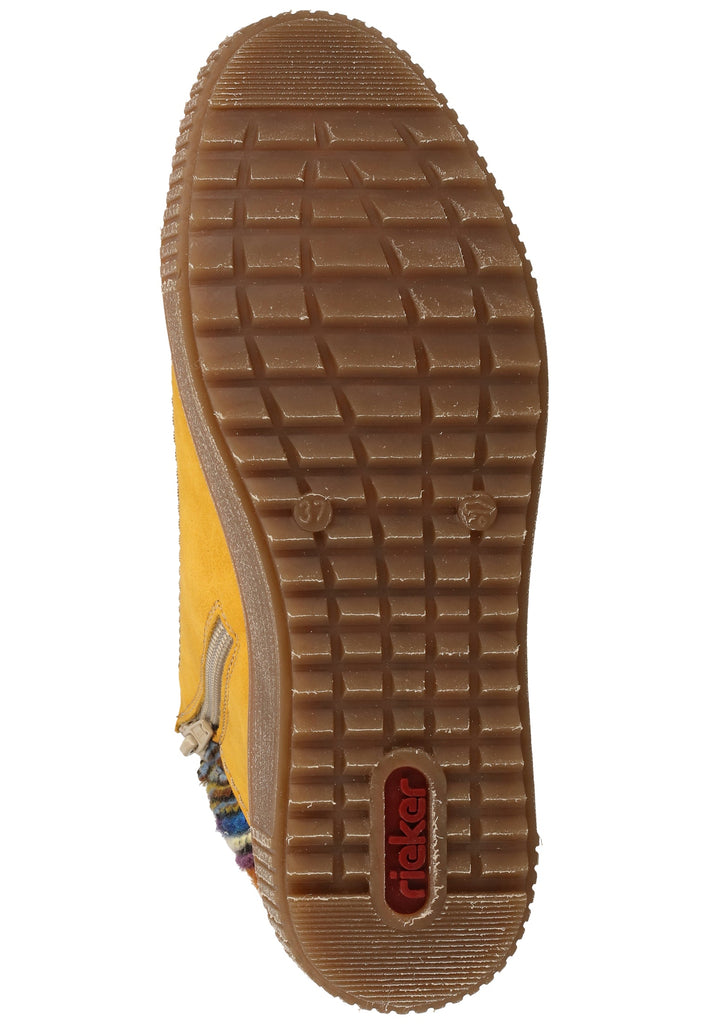 Rieker Sneaker Lederimitat Gelb Warmfutter - surf4shoes