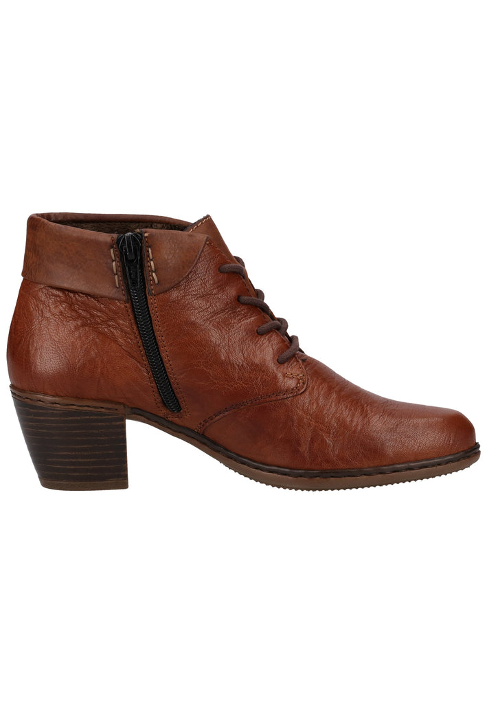 Rieker Stiefelette Glattleder Braun - surf4shoes