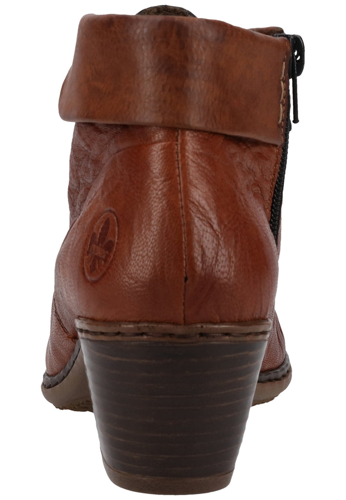 Rieker Stiefelette Glattleder Braun - surf4shoes