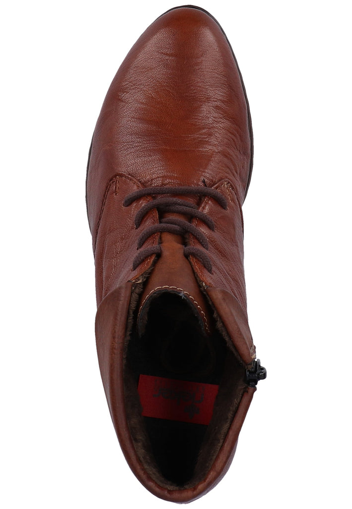 Rieker Stiefelette Glattleder Braun - surf4shoes