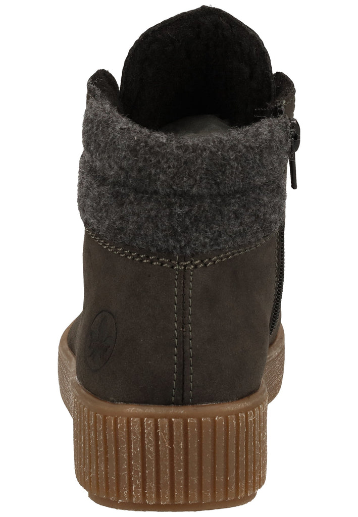Rieker Sneaker Lederimitat Anthrazit Warmfutter - surf4shoes