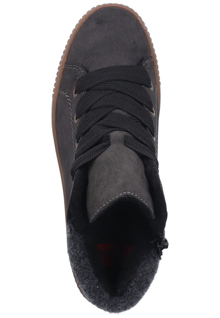 Rieker Sneaker Lederimitat Anthrazit Warmfutter - surf4shoes