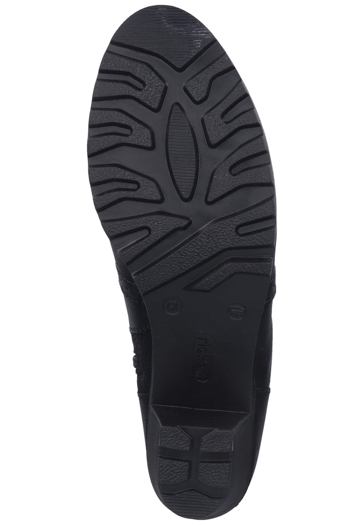 Rieker Stiefelette Lederimitat Schwarz Warmfutter - surf4shoes