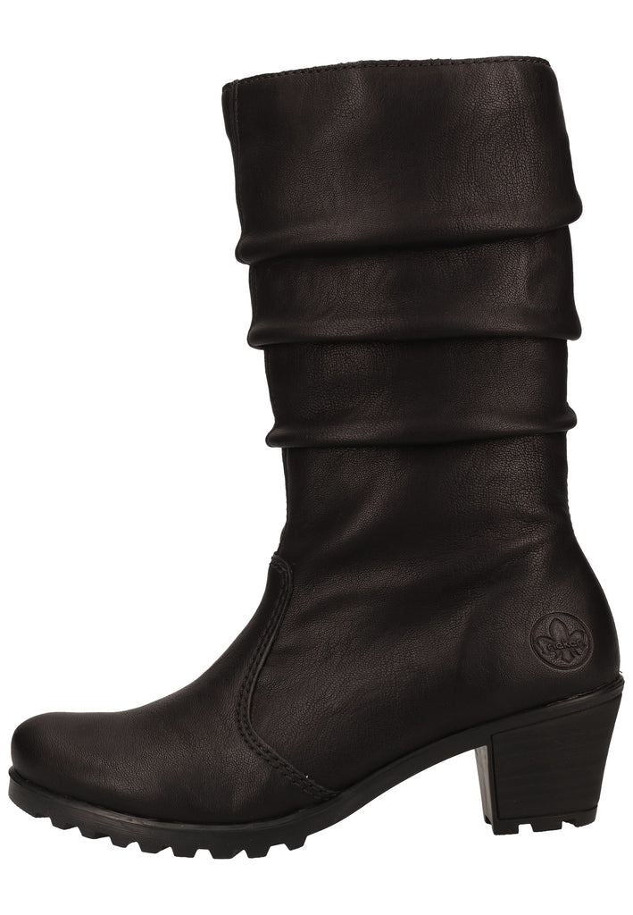Rieker Stiefel Lederimitat Schwarz Warmfutter - surf4shoes