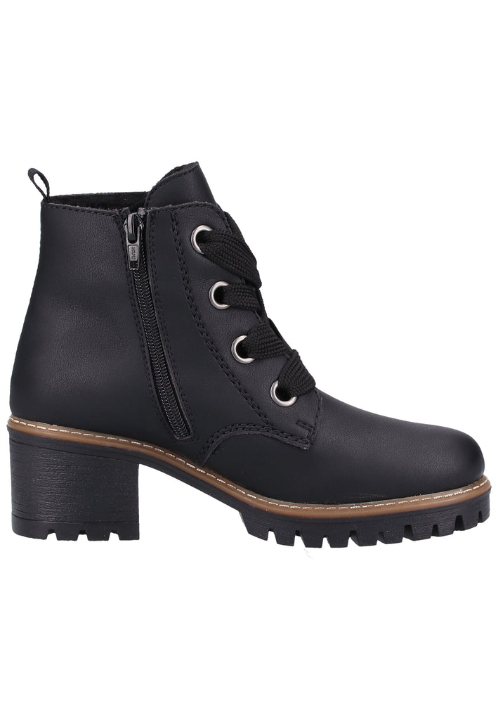 Rieker Stiefelette Lederimitat Schwarz Warmfutter - surf4shoes