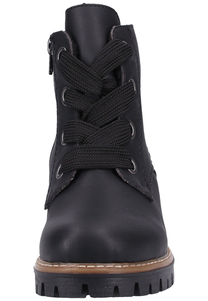 Rieker Stiefelette Lederimitat Schwarz Warmfutter - surf4shoes