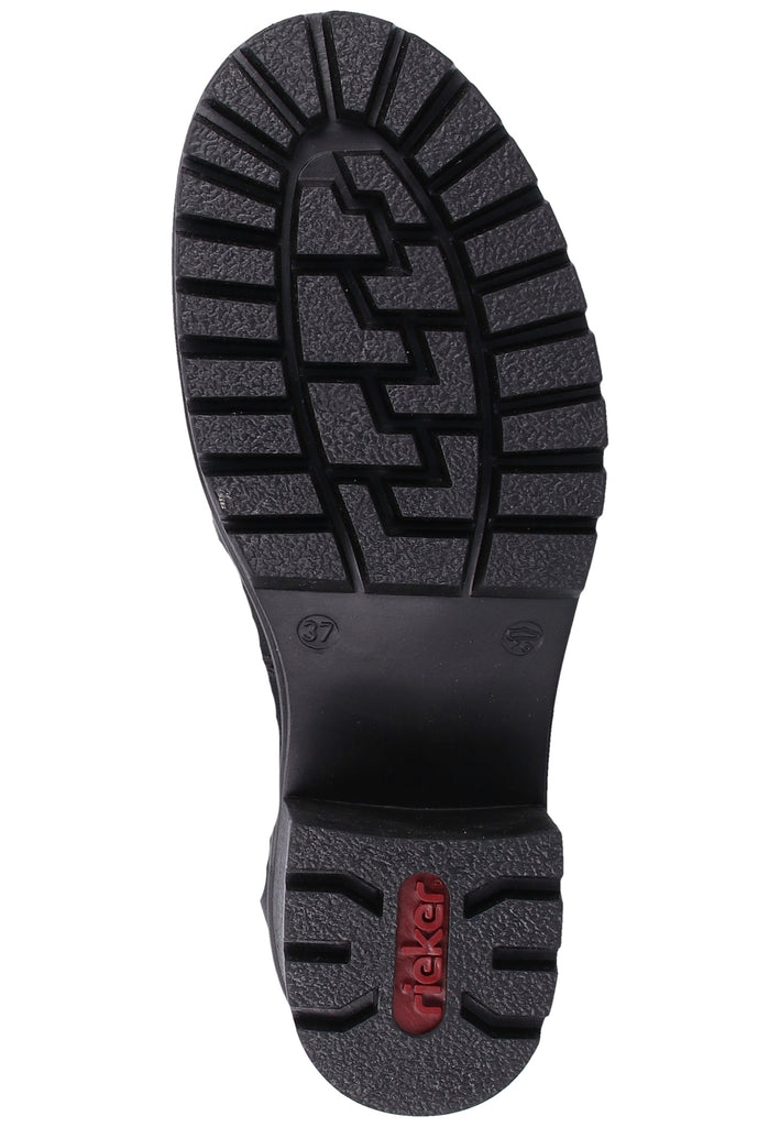 Rieker Stiefelette Lederimitat Schwarz Warmfutter - surf4shoes