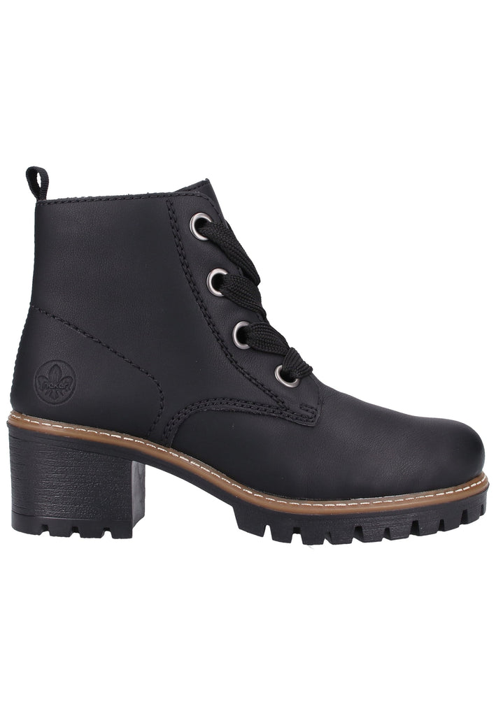 Rieker Stiefelette Lederimitat Schwarz Warmfutter - surf4shoes