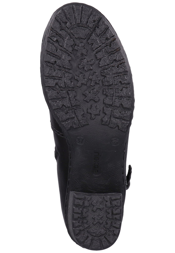 Rieker Stiefelette Lederimitat Schwarz Warmfutter - surf4shoes