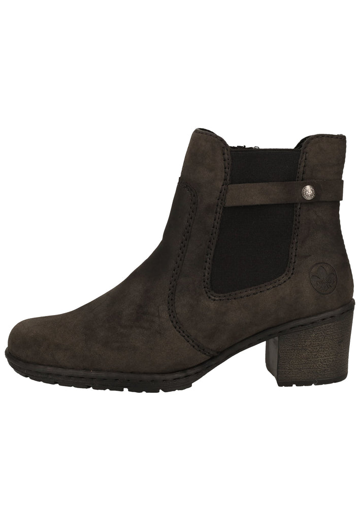 Rieker Stiefelette Lederimitat Anthrazit Warmfutter - surf4shoes