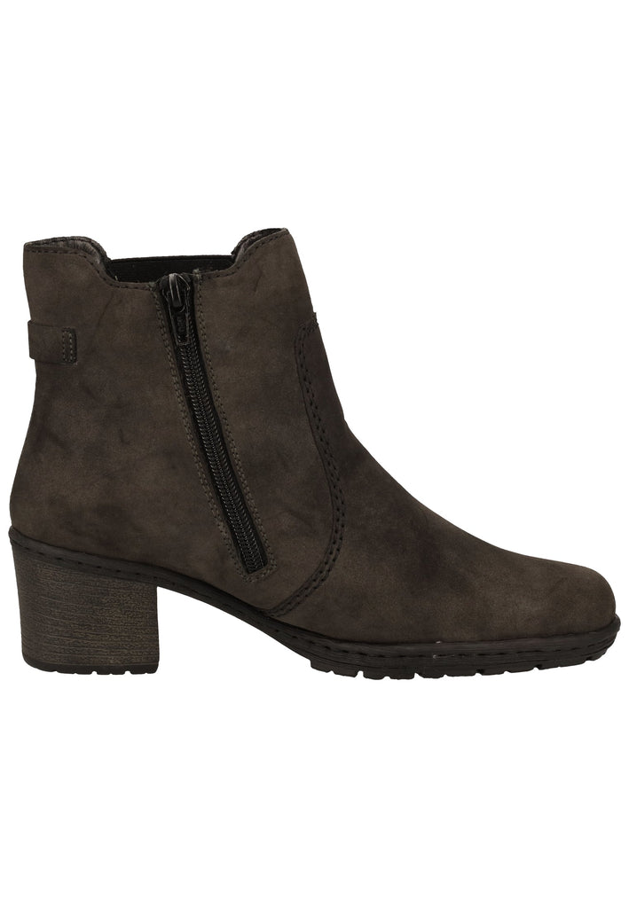 Rieker Stiefelette Lederimitat Anthrazit Warmfutter - surf4shoes