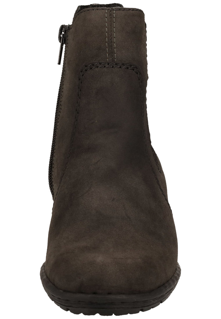 Rieker Stiefelette Lederimitat Anthrazit Warmfutter - surf4shoes