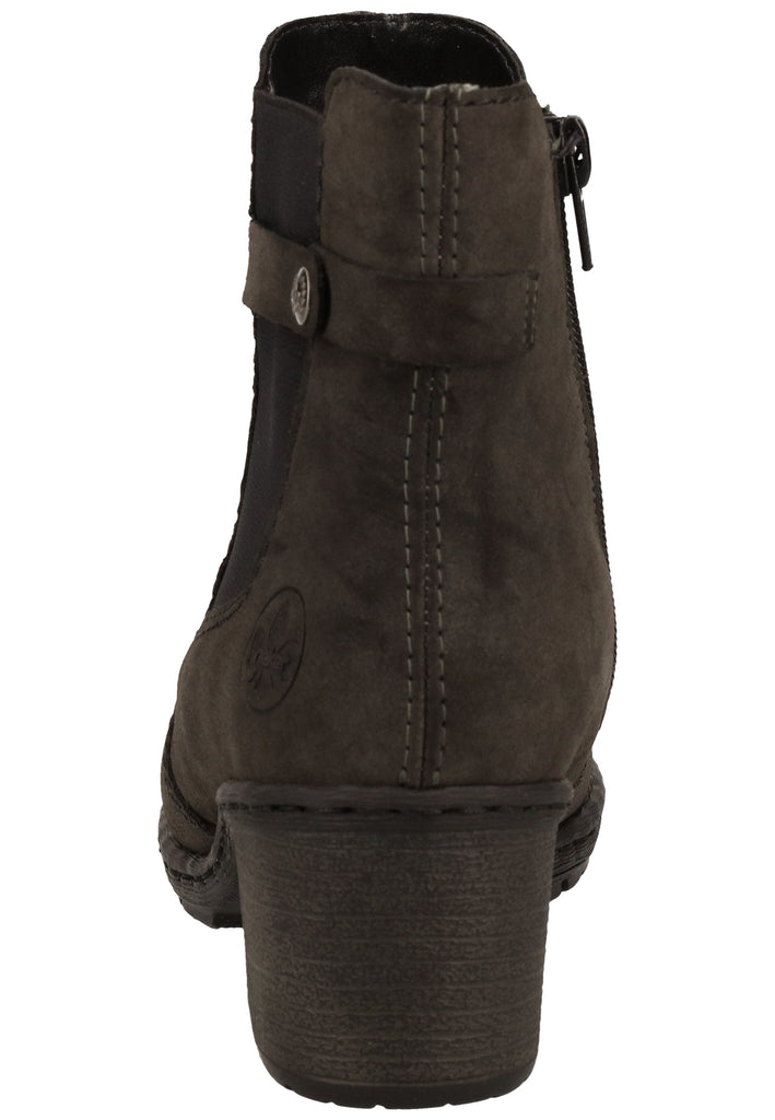 Rieker Stiefelette Lederimitat Anthrazit Warmfutter - surf4shoes