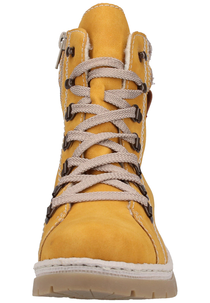 Rieker Stiefelette Lederimitat Braun Warmfutter - surf4shoes
