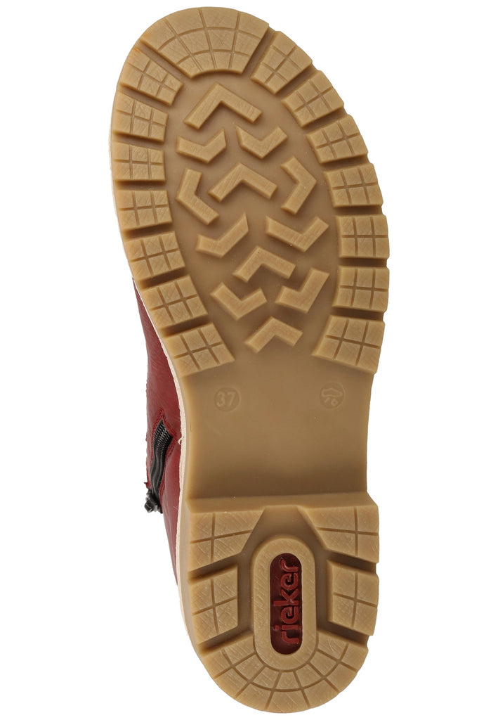 Rieker Stiefelette Lederimitat Wine Warmfutter - surf4shoes