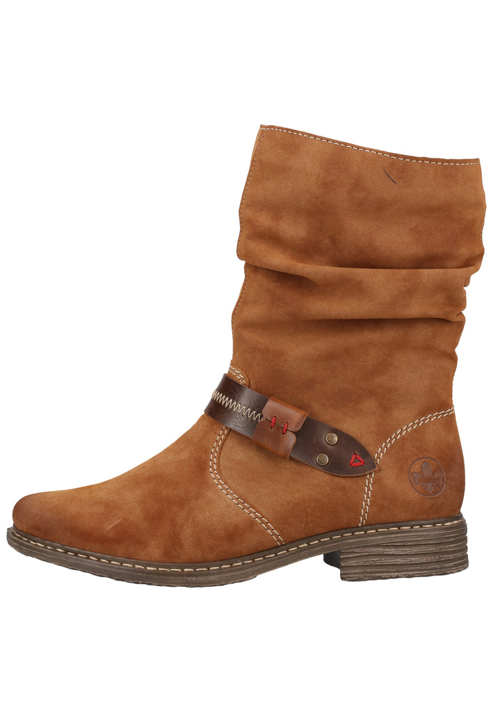 Rieker Stiefel Lederimitat Kastanie Warmfutter - surf4shoes