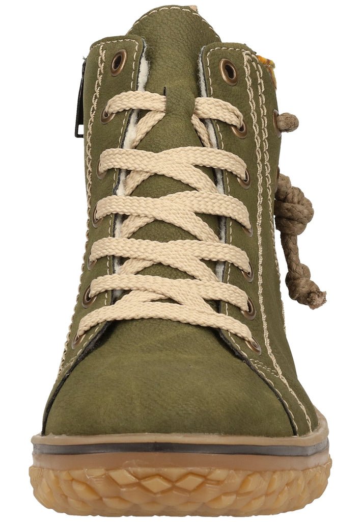 Rieker Stiefelette Lederimitat Braun Warmfutter - surf4shoes