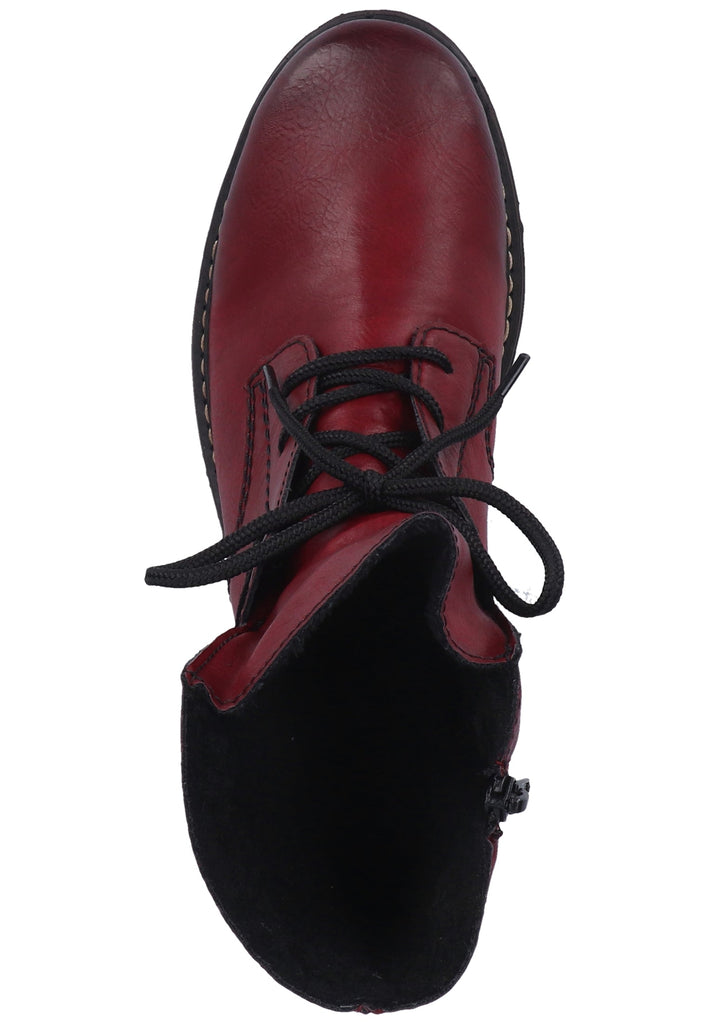 Rieker Stiefelette Lederimitat Wine Warmfutter - surf4shoes