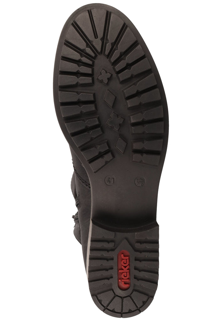 Rieker Stiefelette Lederimitat Schwarz Warmfutter - surf4shoes