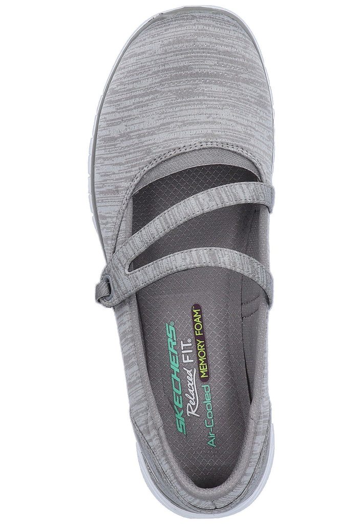 Skechers Ballerinas Textil Grau - surf4shoes