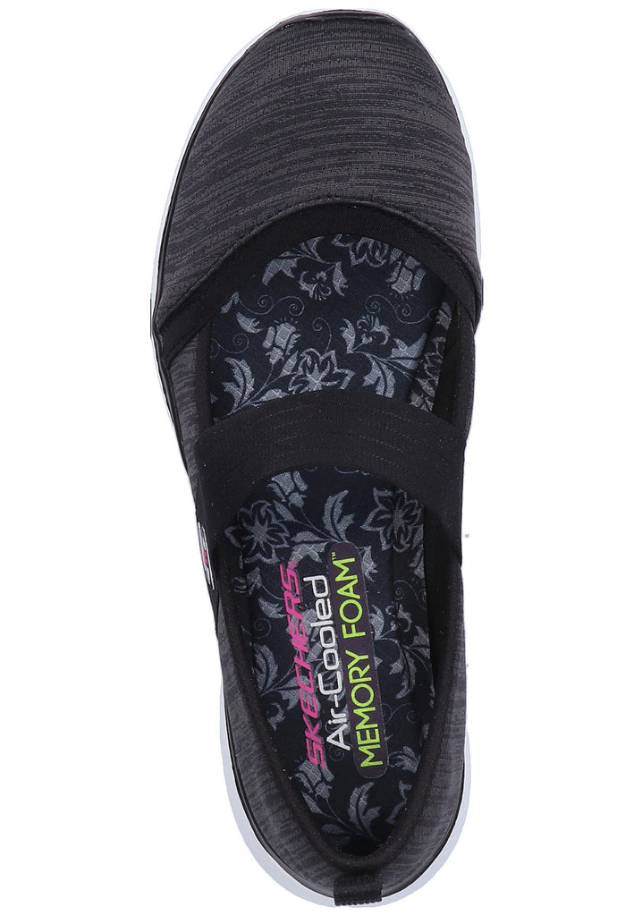 Skechers Ballerinas Textil Schwarz - surf4shoes
