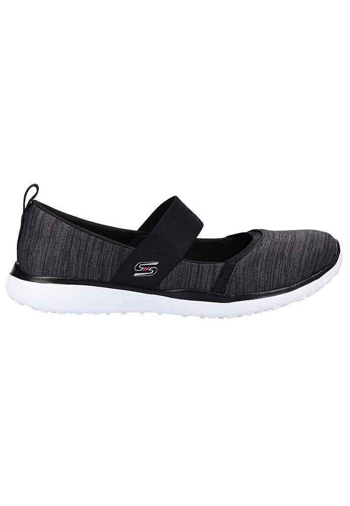 Skechers Ballerinas Textil Schwarz - surf4shoes
