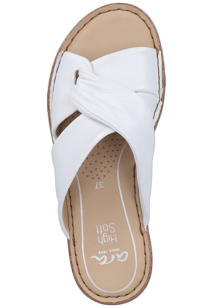 ara Pantoletten Leder Weiß - surf4shoes