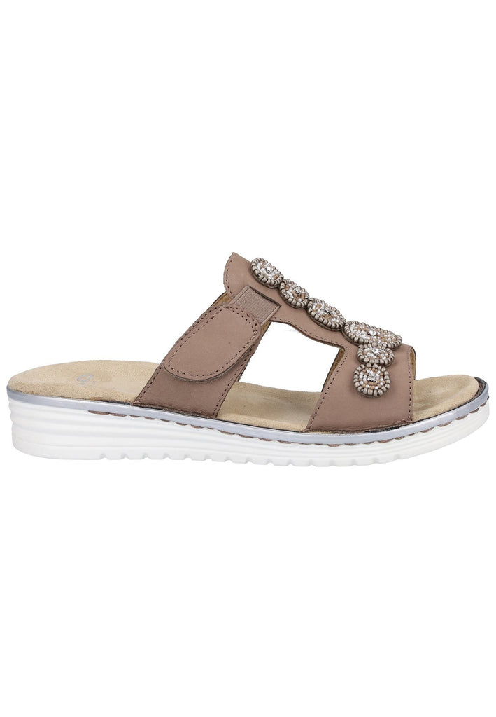 ara Pantoletten Nubukleder Taupe - surf4shoes