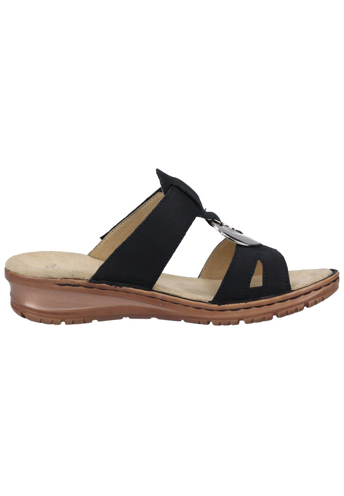 ara Pantoletten Nubukleder Blau - surf4shoes