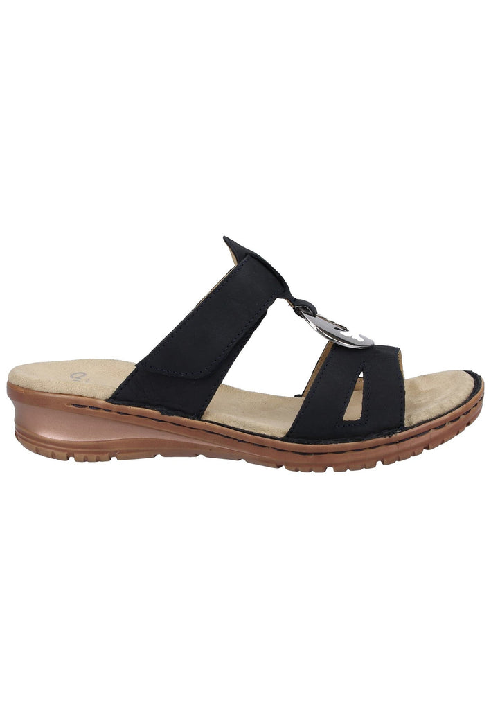 ara Pantoletten Nubukleder Blau - surf4shoes