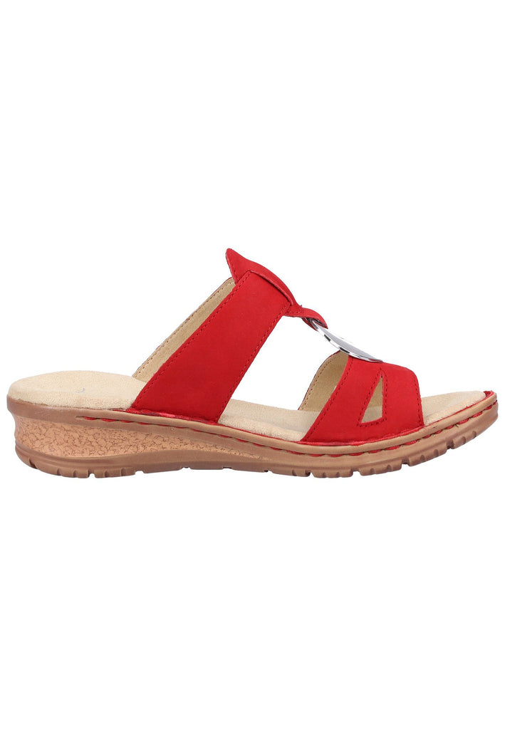 ara Pantoletten Nubukleder Rot - surf4shoes