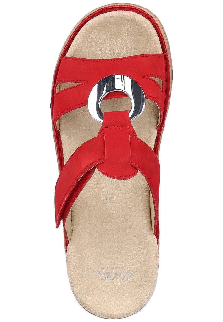 ara Pantoletten Nubukleder Rot - surf4shoes