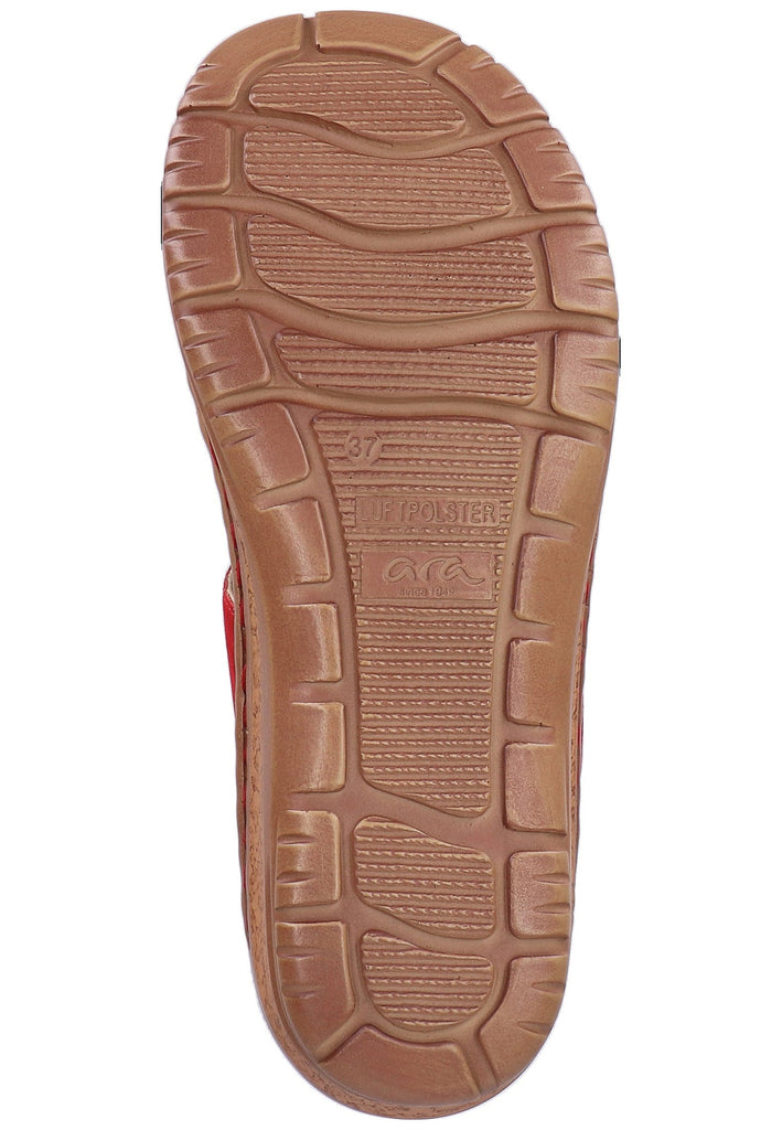 ara Pantoletten Nubukleder Rot - surf4shoes