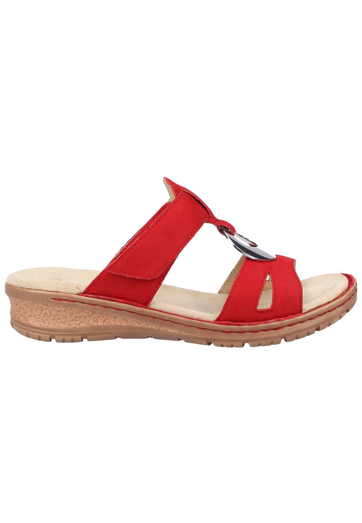 ara Pantoletten Nubukleder Rot - surf4shoes