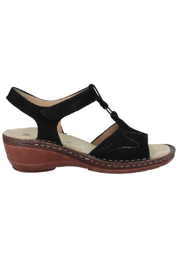 ara Sandalen Nubukleder Schwarz - surf4shoes