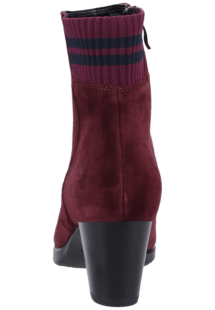 ara Stiefelette Veloursleder Rot - surf4shoes