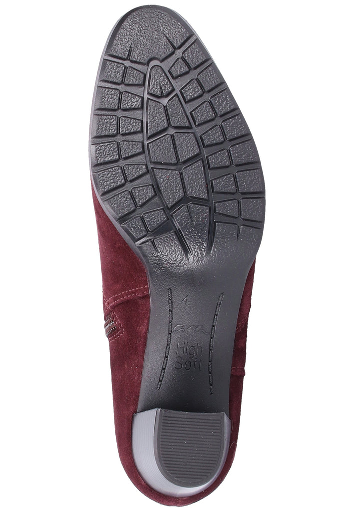 ara Stiefelette Veloursleder Rot - surf4shoes
