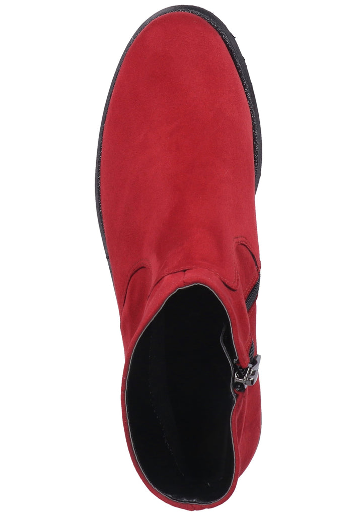 ara Stiefelette Lederimitat/Textil Rot - surf4shoes