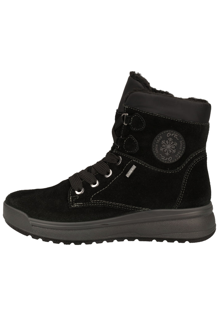 ara Stiefelette Veloursleder/Textil Schwarz Warmfutter - surf4shoes