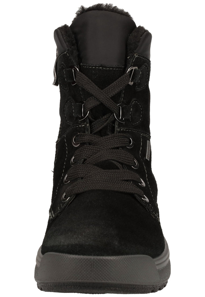 ara Stiefelette Veloursleder/Textil Schwarz Warmfutter - surf4shoes