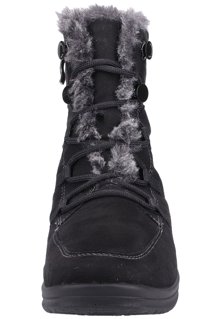 ara Stiefelette Lederimitat/Textil Schwarz/Grau Warmfutter - surf4shoes