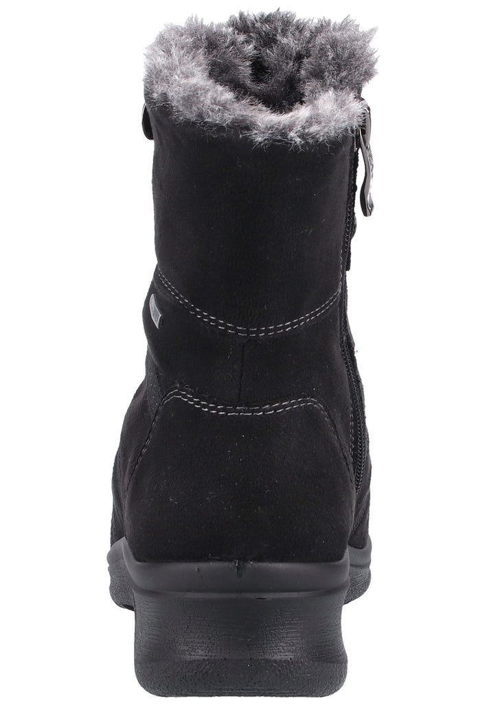 ara Stiefelette Lederimitat/Textil Schwarz/Grau Warmfutter - surf4shoes