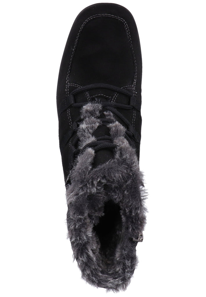 ara Stiefelette Lederimitat/Textil Schwarz/Grau Warmfutter - surf4shoes