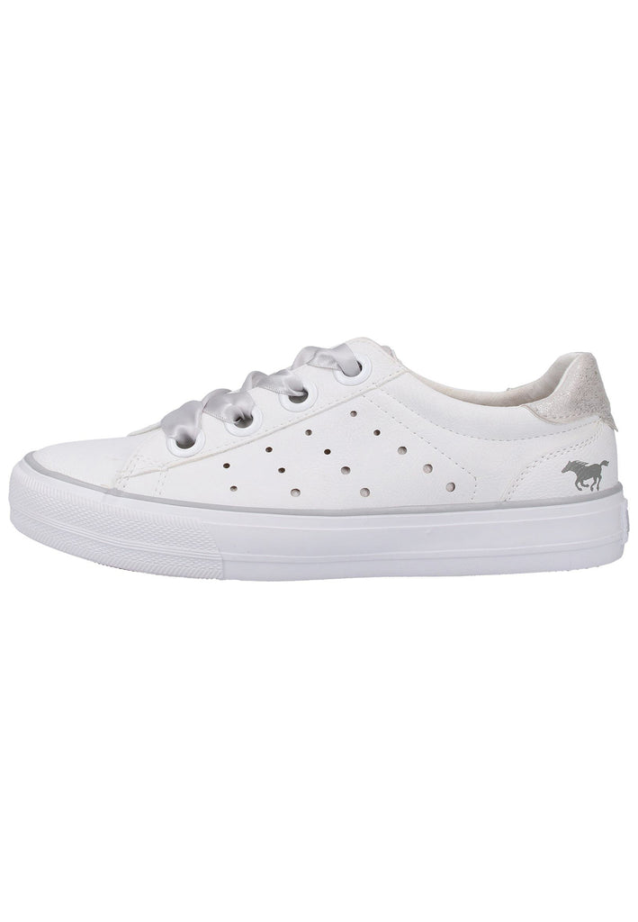 Mustang Sneaker Lederimitat Weiß - surf4shoes