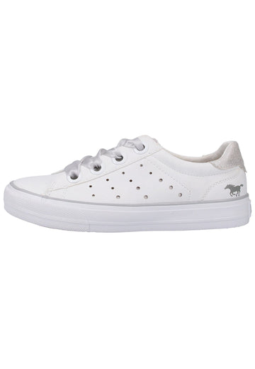 Mustang Sneaker Lederimitat Weiß - surf4shoes