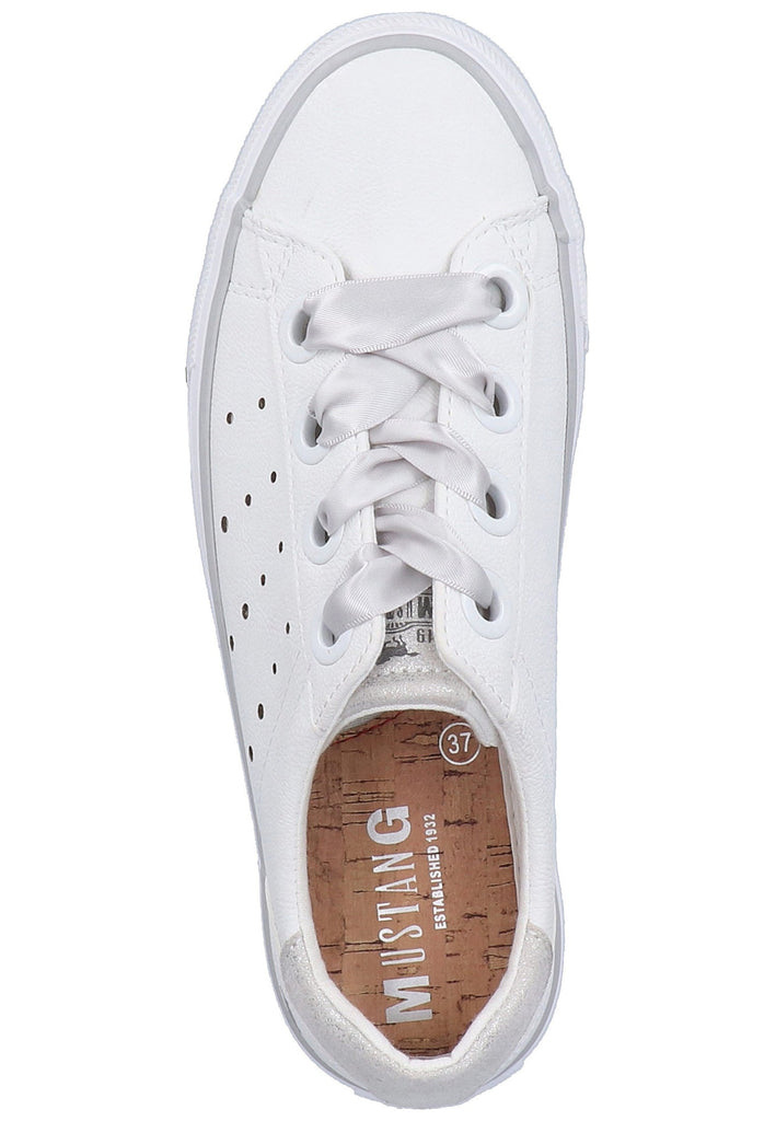 Mustang Sneaker Lederimitat Weiß - surf4shoes