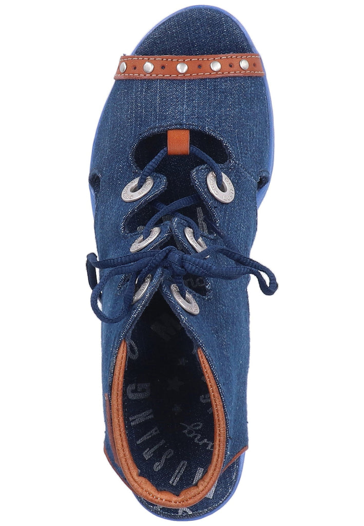 Mustang Sandalen Lederimitat/Textil Blau - surf4shoes