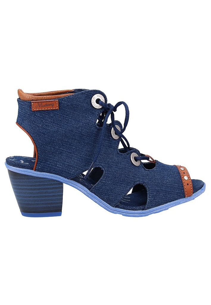 Mustang Sandalen Lederimitat/Textil Blau - surf4shoes
